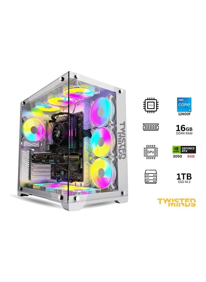 تويستيد مايندز حاسوب ألعاب مكتبي Bullet بمعالج Core i5-12400F/ذاكرة RAM سعة 16GB DDR4/قرص SSD سعة 1TB/بطاقة رسومات Nvidia GeForce RTX 3050 سعة 6GB - Image 2