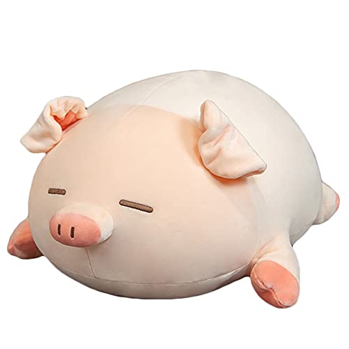 lannery Pig Stuffed Animal Hugging Pillow Soft Fat Pig Plush Toy Gifts for Kids Valentine Christmas Sleeping Eyes 197 - Image 1