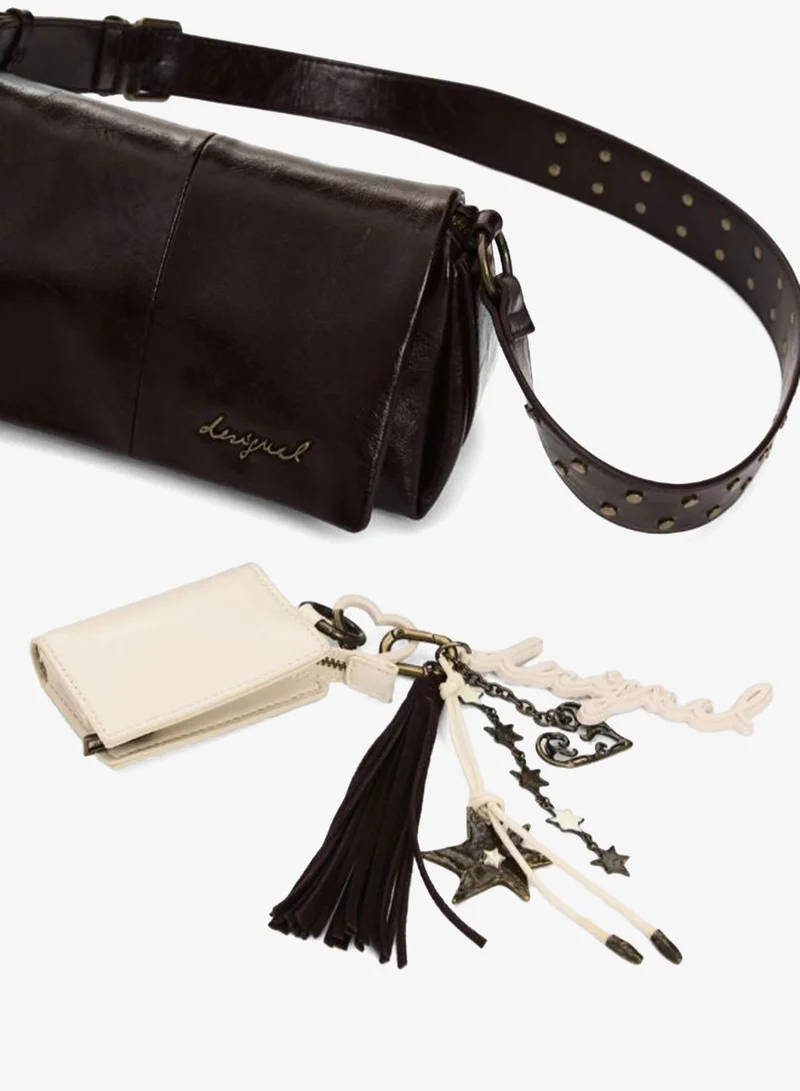 DESIGUAL Brown Small Shiny Crossbody Bag for Women | Best Price UAE