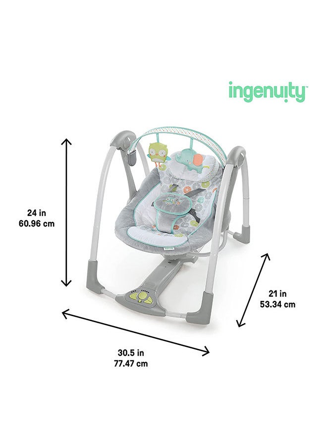 ingenuity - Swing 'n Go Portable Swing - Hugs & Hoots - Image 1