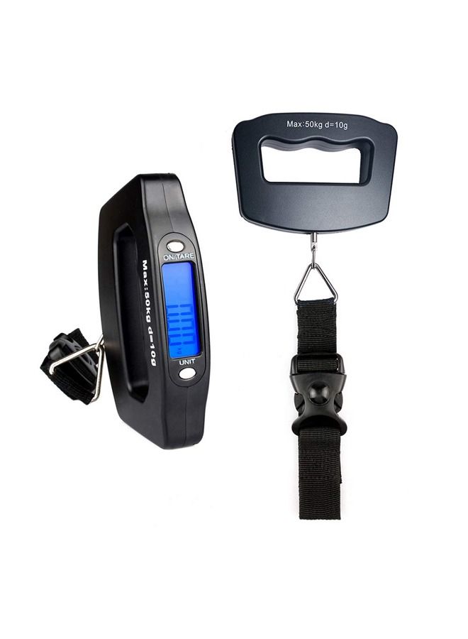 Handheld Digital Luggage Weight Scale Black 50kg - Image 1