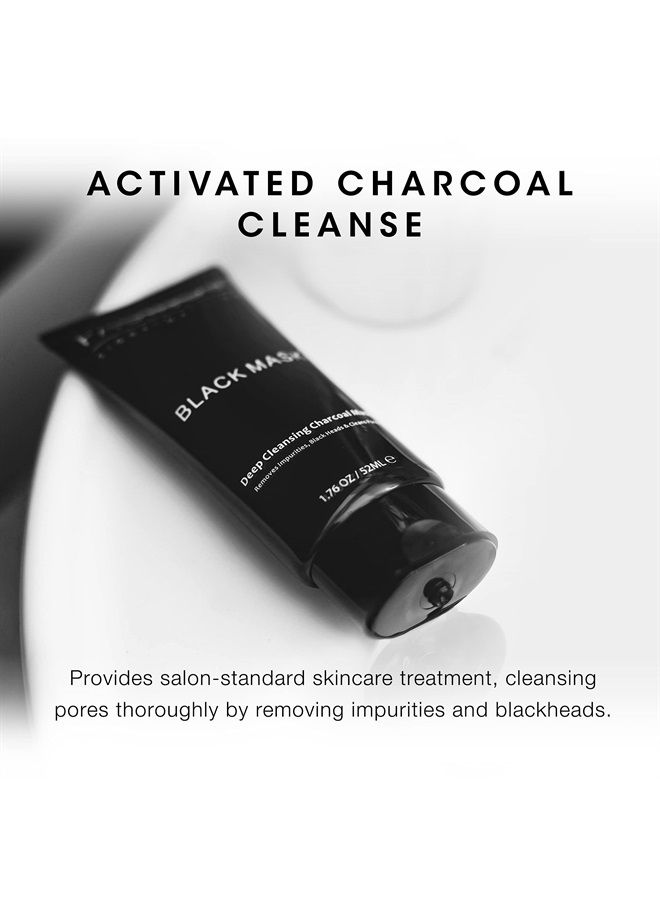 Pacinos Black Mask - Deep Cleansing Activated Charcoal Mask, Removes Impurities, Blackheads & Cleans Pores, 1.76 fl. oz. - Image 3