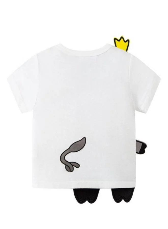 YUNIQEE Grey Printed Short Sleeve Crew Neck T-Shirt