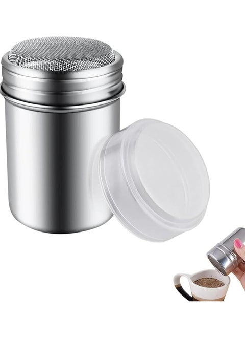 Icing Sugar Shaker with Lid, Cocoa and Flour Sifter for Coffee and Chocolate Powder, Practical Kitchen Tool
