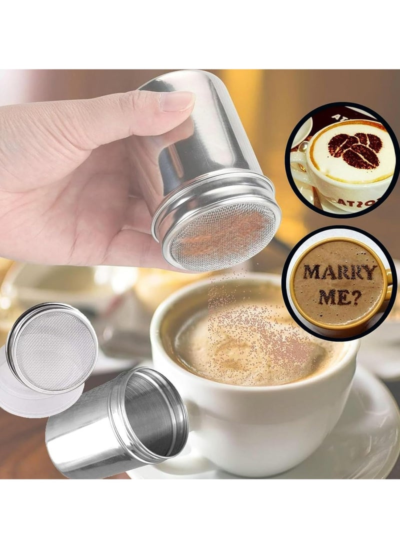 Oasisgalore - Icing Sugar Shaker with Lid, Cocoa and Flour Sifter for Coffee and Chocolate Powder, Practical Kitchen Tool - Image 1