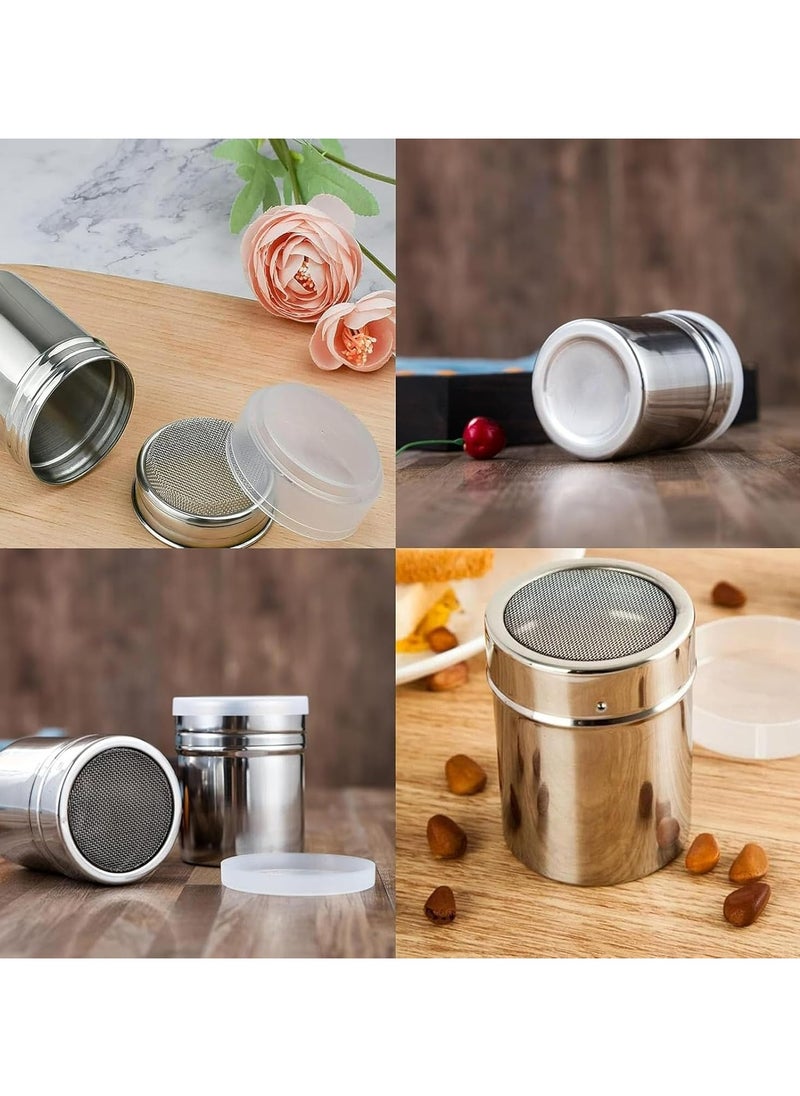 Oasisgalore - Icing Sugar Shaker with Lid, Cocoa and Flour Sifter for Coffee and Chocolate Powder, Practical Kitchen Tool - Image 1