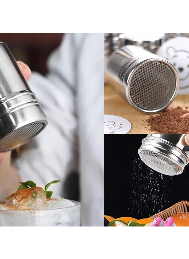 Oasisgalore - Icing Sugar Shaker with Lid, Cocoa and Flour Sifter for Coffee and Chocolate Powder, Practical Kitchen Tool - Image 1