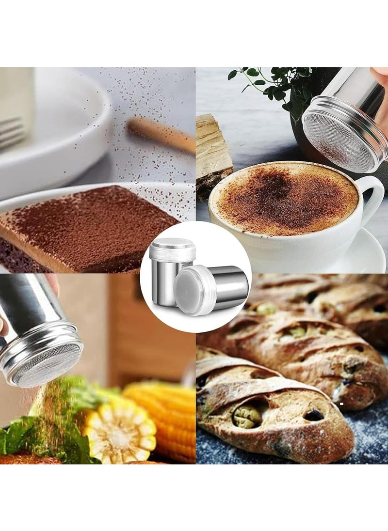 Oasisgalore - Icing Sugar Shaker with Lid, Cocoa and Flour Sifter for Coffee and Chocolate Powder, Practical Kitchen Tool - Image 1