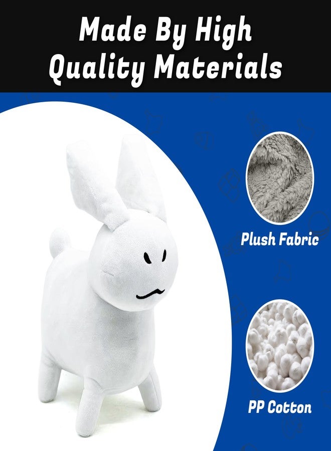 Adenzai White Gubby Rabbit Plush Toy – Soft Forsaken Gubby Plush Stuffed Animal, Cute Game Character Collectible Plushie Gift for Kids and Gamers (Rabbit White Gubby) - Image 3