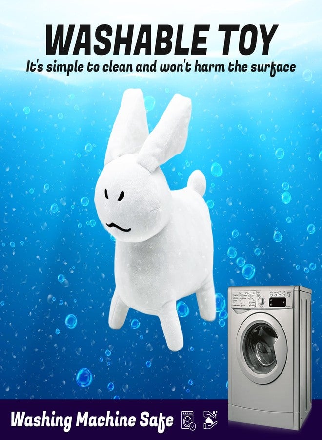 Adenzai White Gubby Rabbit Plush Toy – Soft Forsaken Gubby Plush Stuffed Animal, Cute Game Character Collectible Plushie Gift for Kids and Gamers (Rabbit White Gubby) - Image 2