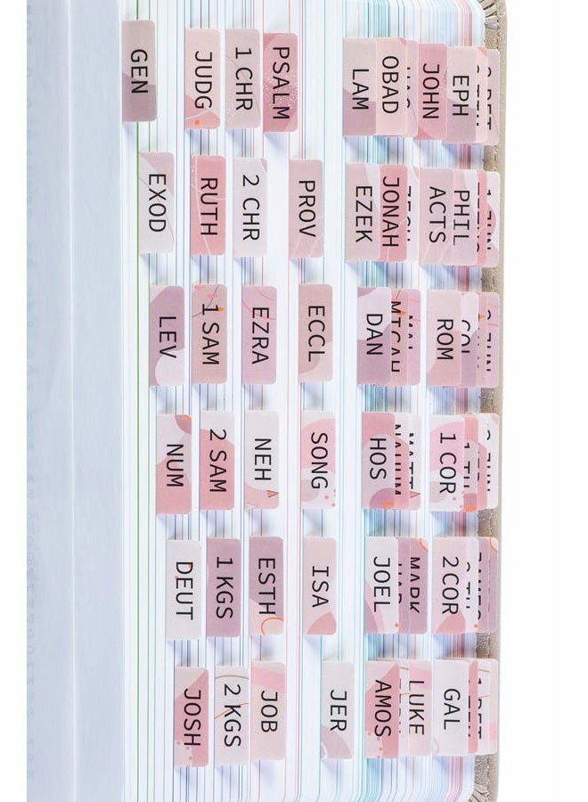 DiverseBee Laminated Bible Tabs (Large Print, Easy to Apply), Bible Tabs Old and New Testament, Bible Study Journaling Supplies, Bible Accessories, Bible Index Tabs, 72 Bible Book Tabs (Velvet) - Image 1