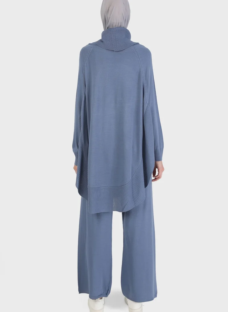 Refka by modanisa Turtle Neck Side Slit Tunic