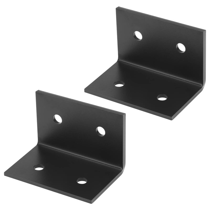 Fanmao قطعتان من دعامات زاوية على شكل حرف L من فانماو، مقاس 5 بوصات × 3-1/4 بوصة - دعامات زاوية 90 درجة للأعمدة الخشبية والبرجولات والأثاث، بسماكة 3/16 بوصة - Image 4