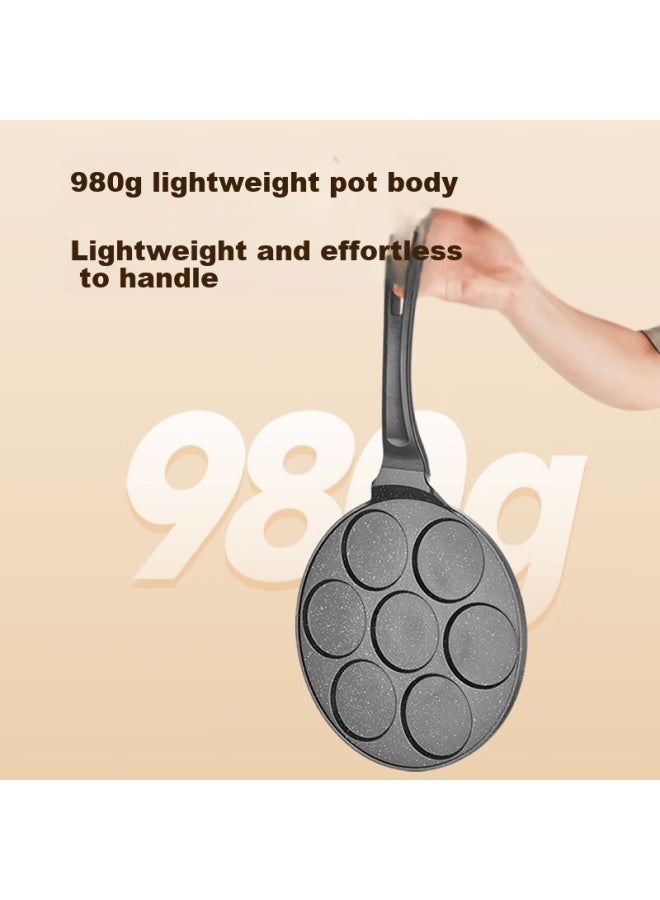 Supor Star Stone Light Cast 7-hole Breakfast Frying Pan - Multi-functional 26cm Breakfast Pan For Eggs, Steak, And Pancakes - Image 4