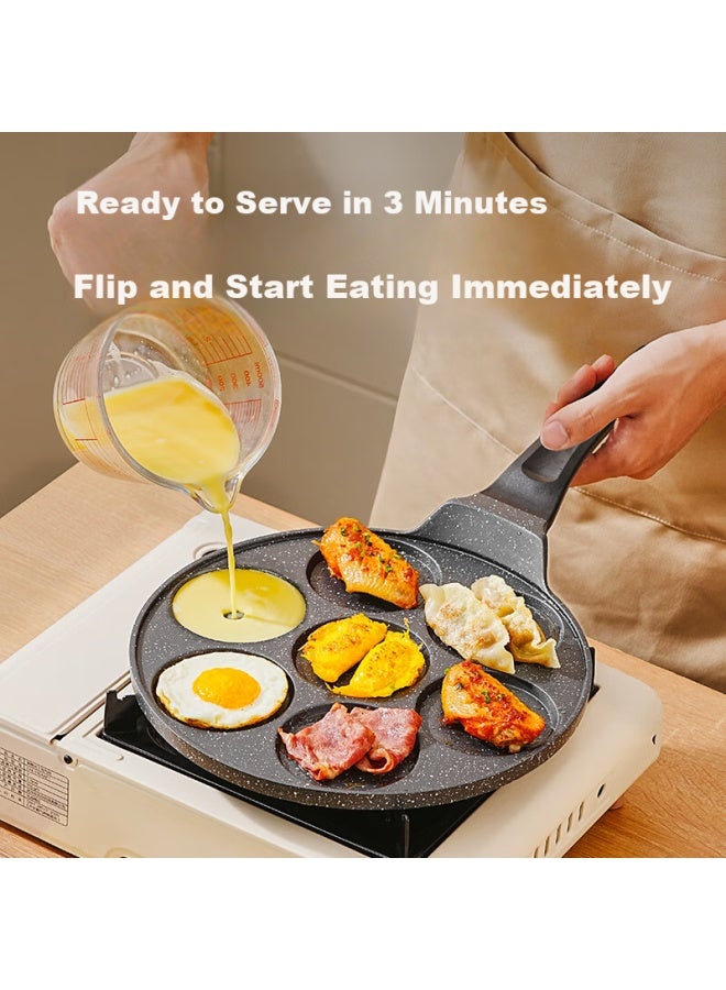 Supor Star Stone Light Cast 7-hole Breakfast Frying Pan - Multi-functional 26cm Breakfast Pan For Eggs, Steak, And Pancakes - Image 3
