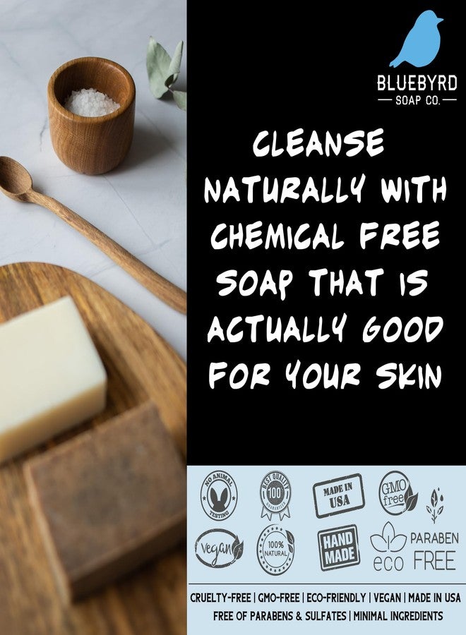 Bluebyrd Soap Co. Deep Sea Exfoliating Soap Bar For Men | Masculine Scented Soap Bar for Men Handmade in USA | Made with Exfoliating Pumice & Bentonite Clay | Man Soap (DEEP SEA) - Image 5