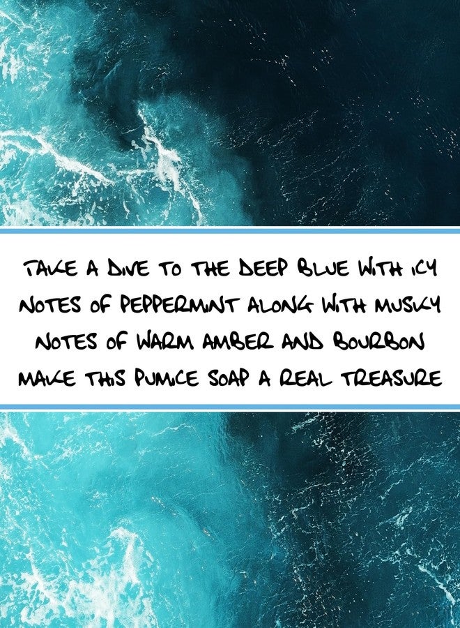 Bluebyrd Soap Co. Deep Sea Exfoliating Soap Bar For Men | Masculine Scented Soap Bar for Men Handmade in USA | Made with Exfoliating Pumice & Bentonite Clay | Man Soap (DEEP SEA) - Image 3