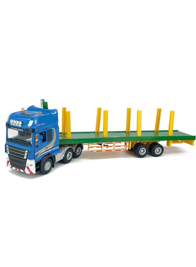 VIIGER Timber Transport Truck Log Trailer With Loading Wood Grab Logging Flatbed Truck Toy Carrier Semi Tow Trucks Metal Diecast Construction Vehicles 2 In 1 Vehicle Playset Toy Trucks For Boys Kids Gifts - Image 3