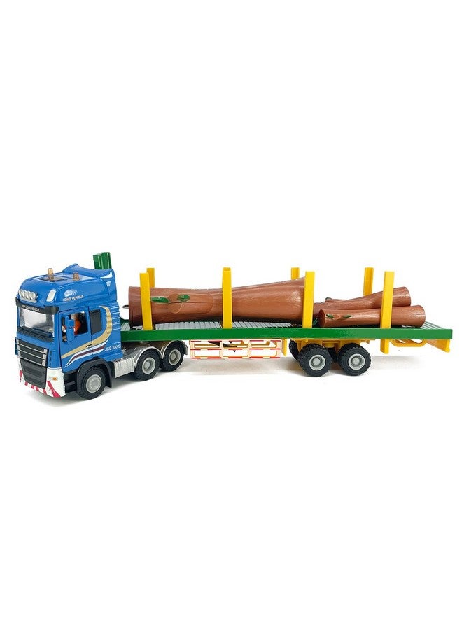 VIIGER Timber Transport Truck Log Trailer With Loading Wood Grab Logging Flatbed Truck Toy Carrier Semi Tow Trucks Metal Diecast Construction Vehicles 2 In 1 Vehicle Playset Toy Trucks For Boys Kids Gifts - Image 5