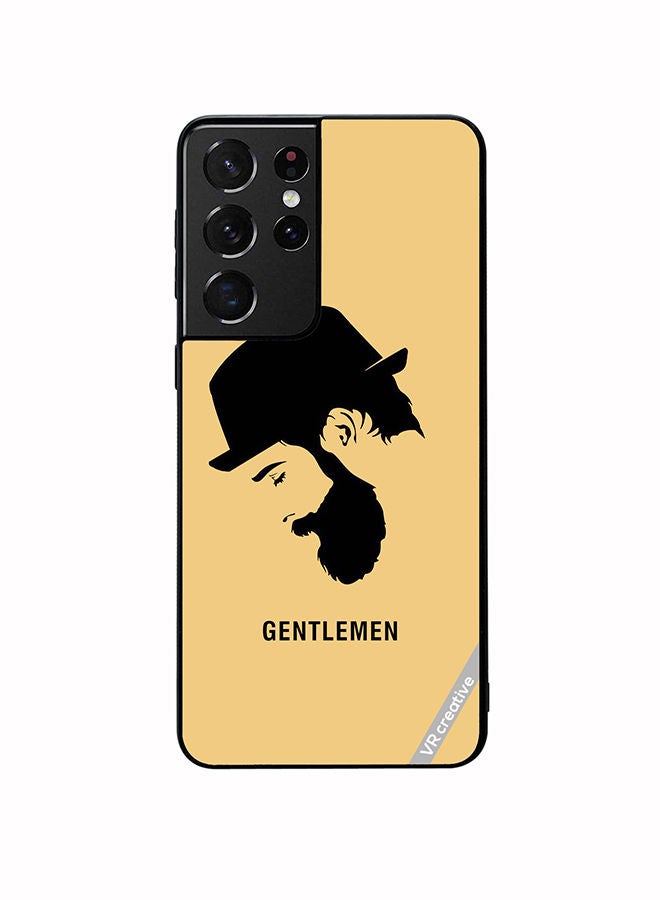 VR CREATIVE Protective Case Cover For Samsung Galaxy S21 Ultra 5G Gentlemen Design Multicolour - Image 1