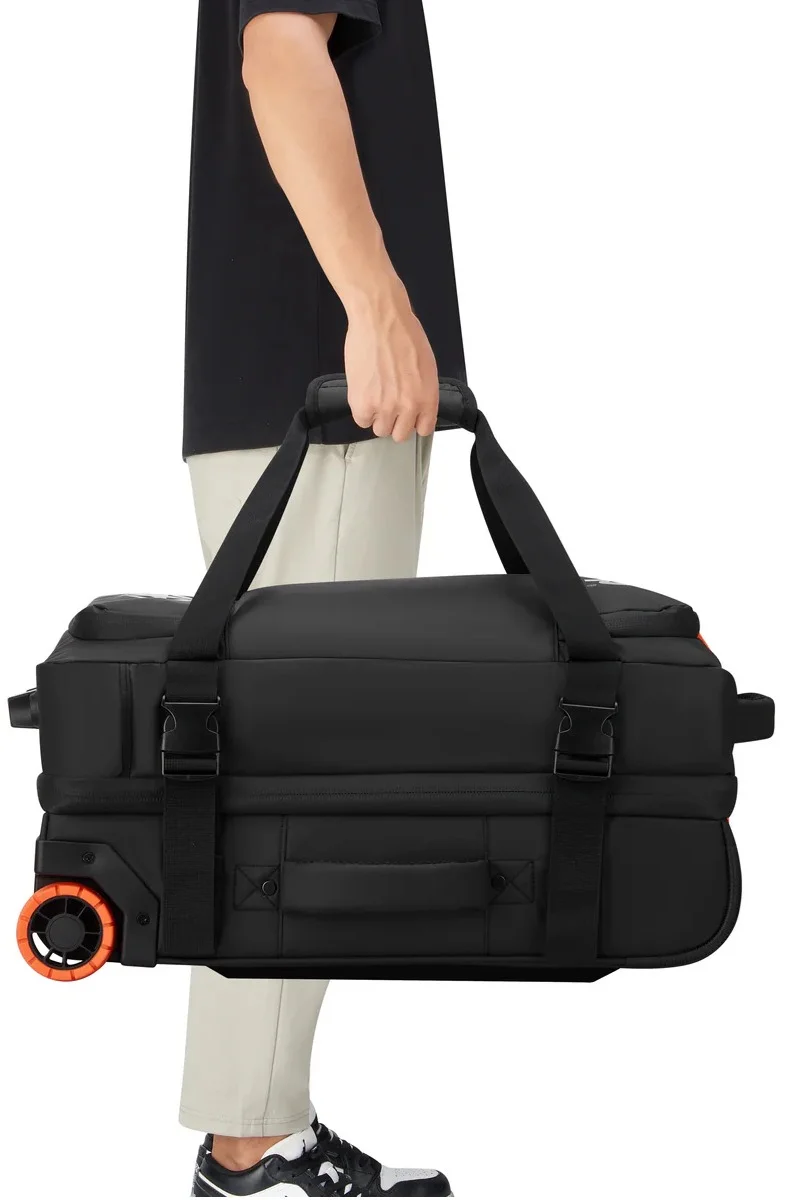Jeep JS005A, 55 cm Softcase 2-Wheel Trolley Duffle - Black