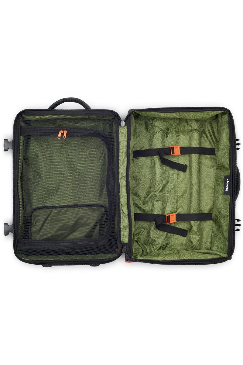 جيب حقيبة سفر بعجلات  سم سوداء ناعمة بعجلتين - Image 3