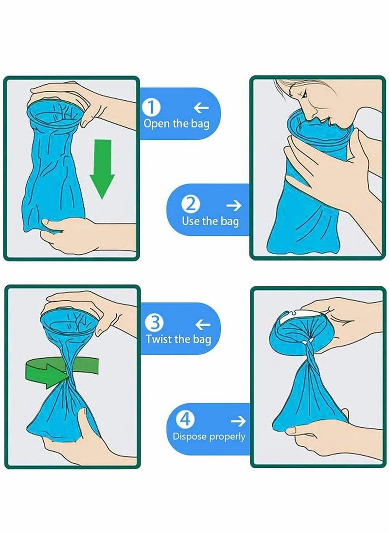 Excefore - Sick Bags Vomit Bags Barf Bags, Disposable Emesis Bag, Aircraft & Car Sickness Bag, Nausea Bags for Travel Motion Sickness, Portable, Leakproof and Puncture-Proof 1000 ml 20PCS - Image 1