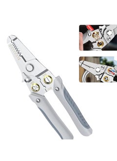 DOZERA DOZERA Wire Stripper And Crimping Tool for ElectricianMultifunction Stainless Steel Wire Puller Plier 6 In 1 Cable Looping Splitting Cutting Pliers Electrical Stripping Tool  - Image 1