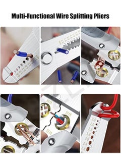 DOZERA DOZERA Wire Stripper And Crimping Tool for ElectricianMultifunction Stainless Steel Wire Puller Plier 6 In 1 Cable Looping Splitting Cutting Pliers Electrical Stripping Tool  - Image 3