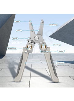 DOZERA DOZERA Wire Stripper And Crimping Tool for ElectricianMultifunction Stainless Steel Wire Puller Plier 6 In 1 Cable Looping Splitting Cutting Pliers Electrical Stripping Tool  - Image 4