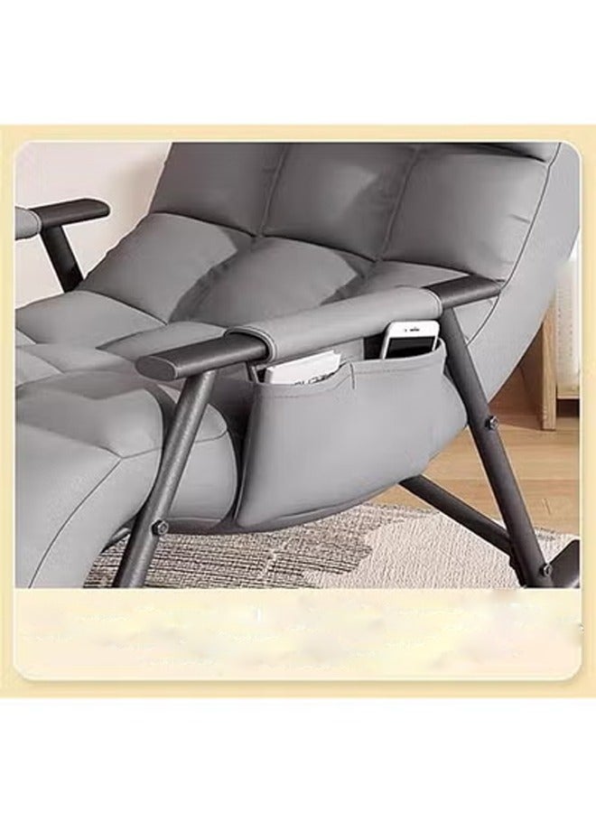 إيه تي إم كرسي هزاز مبطن فاخر مع جيب جانبي - رمادي - Image 2