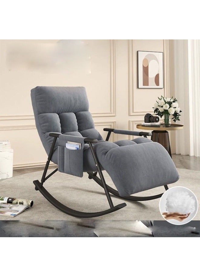 إيه تي إم كرسي هزاز مبطن فاخر مع جيب جانبي - رمادي - Image 1