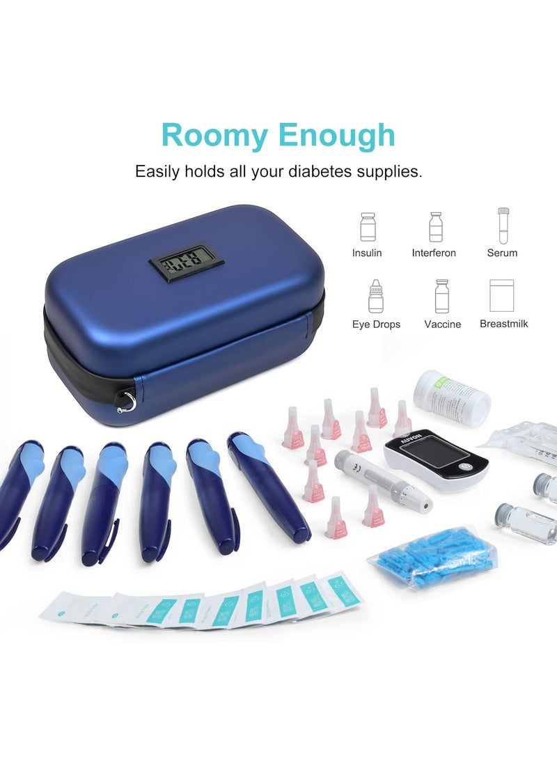 Halamine 24-Hour Insulin Cooling Travel Case with Thermometer, TSA Approved Travel Refrigerator for Medications with Temperature Display, Diabetes Travel Bag  ,for Daily Life and Travel  - Image 4