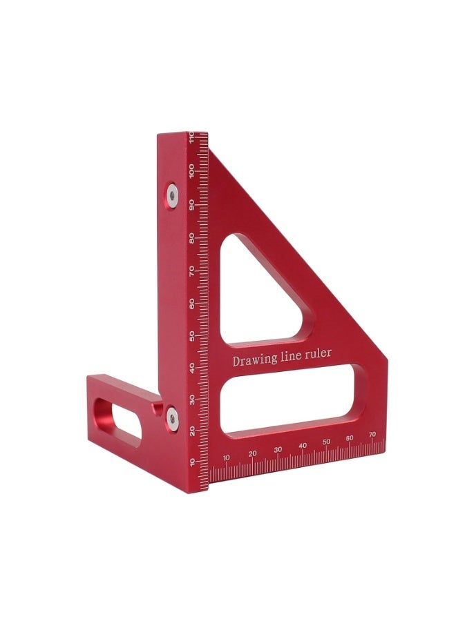 3D Multi-Angle Measuring Ruler, 45/90 Degree Aluminum Alloy Woodworking Square Protractor, Drawing Line, Miter Triangle High Precision Layout Tool for Engineer Carpenter - Image 1