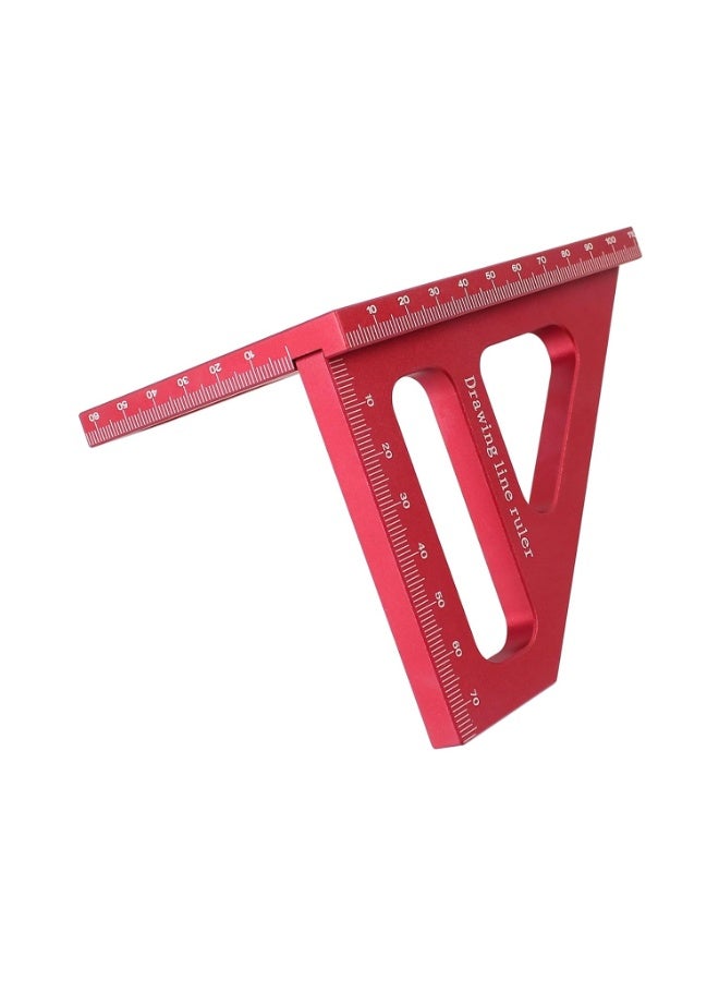 3D Multi-Angle Measuring Ruler, 45/90 Degree Aluminum Alloy Woodworking Square Protractor, Drawing Line, Miter Triangle High Precision Layout Tool for Engineer Carpenter - Image 2