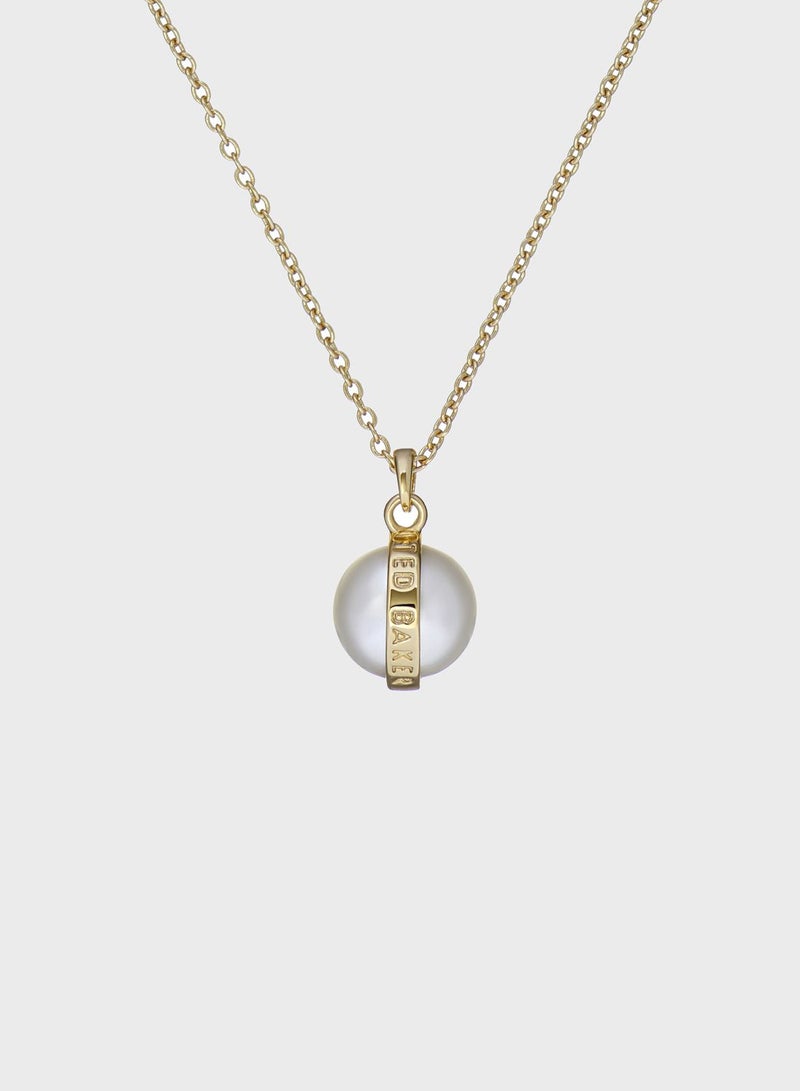 Ted Baker Perreti Logo Pearl Pendant Necklace  - Image 2