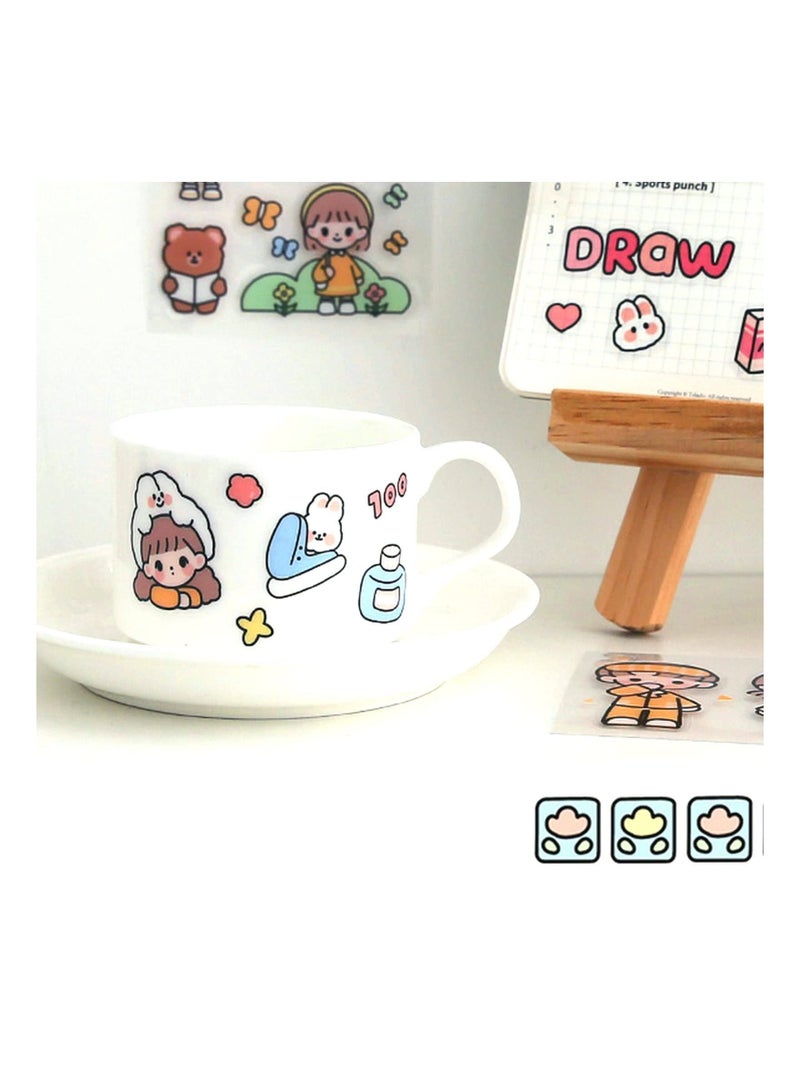 Excefore Stickers Set, 800Pcs/100 Sheets Cute Colorful Vinyl Adhesive Decorative Stickers for Scrapbook, Laptop, Phone, Journal, Water Bottle Sticker for Teens Girls Kids, Gift Package - Image 4