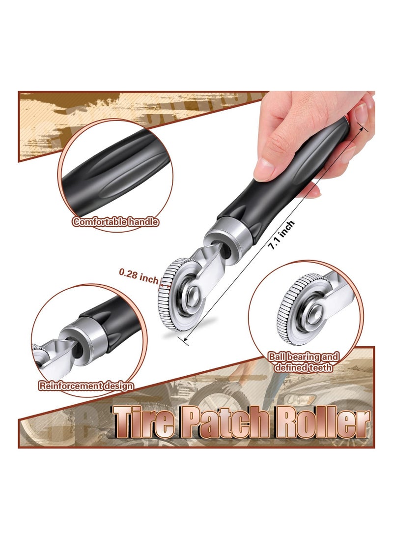 Generic - Tire Repair Patch Tools, 2 Pieces Roller, with Buffer Wheel Tire, Grinding Head, Buffing for Air (42 mm) - Image 1