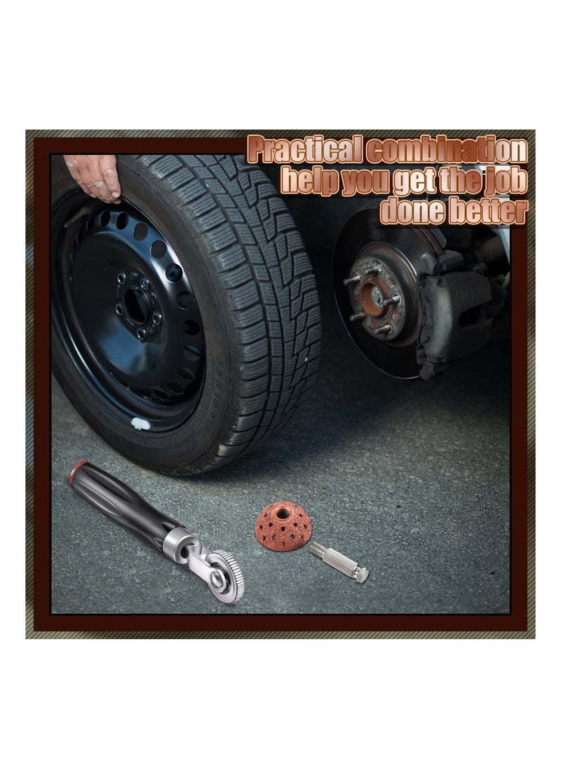 Generic - Tire Repair Patch Tools, 2 Pieces Roller, with Buffer Wheel Tire, Grinding Head, Buffing for Air (42 mm) - Image 1
