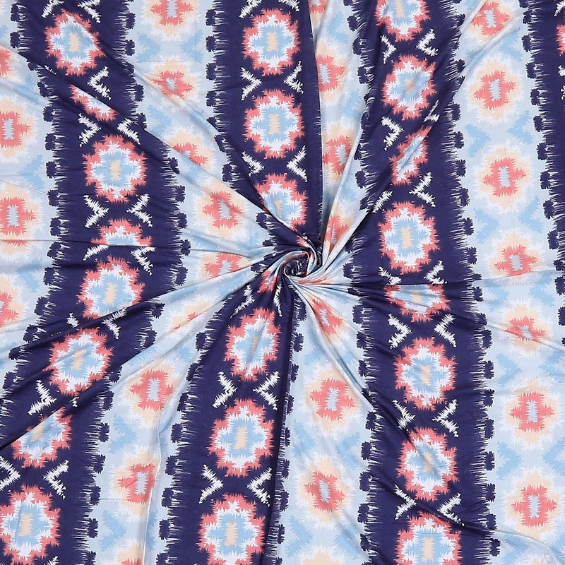 Status Contract Spring Summer Collection-2024 Cotton Rich Double Bedsheet with 2 Pillow Covers for Bed Room, Home, Hotel-120 GSM | (Blue), 120 Tc - Image 3