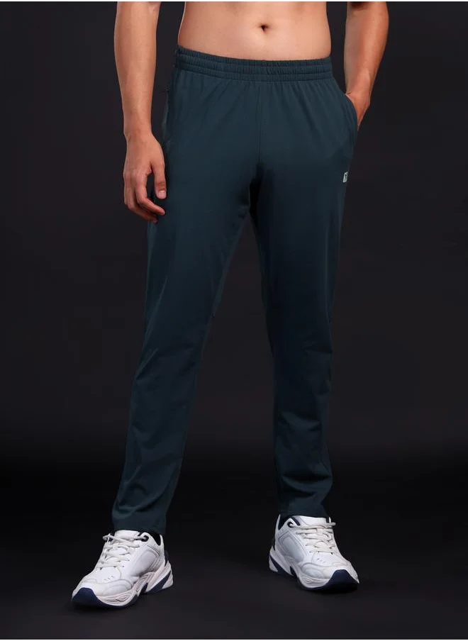 تكنوسبورت Technosport Men Grey Solid 4-Way Stretch Track Pants