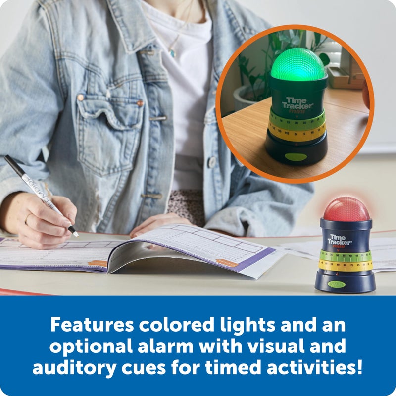 Learning Resources Time Tracker Mini Visual Timer, Classroom Timer, Hand Washing Timer, Auditory and Visual Cue, Ages 3+ - Image 3