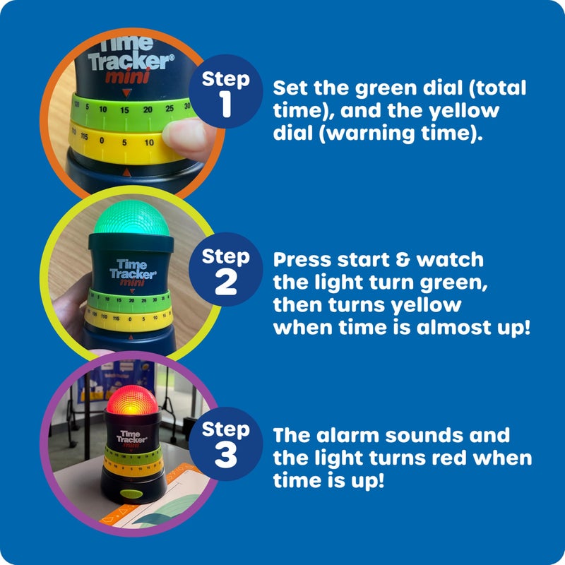 Learning Resources Time Tracker Mini Visual Timer, Classroom Timer, Hand Washing Timer, Auditory and Visual Cue, Ages 3+ - Image 5