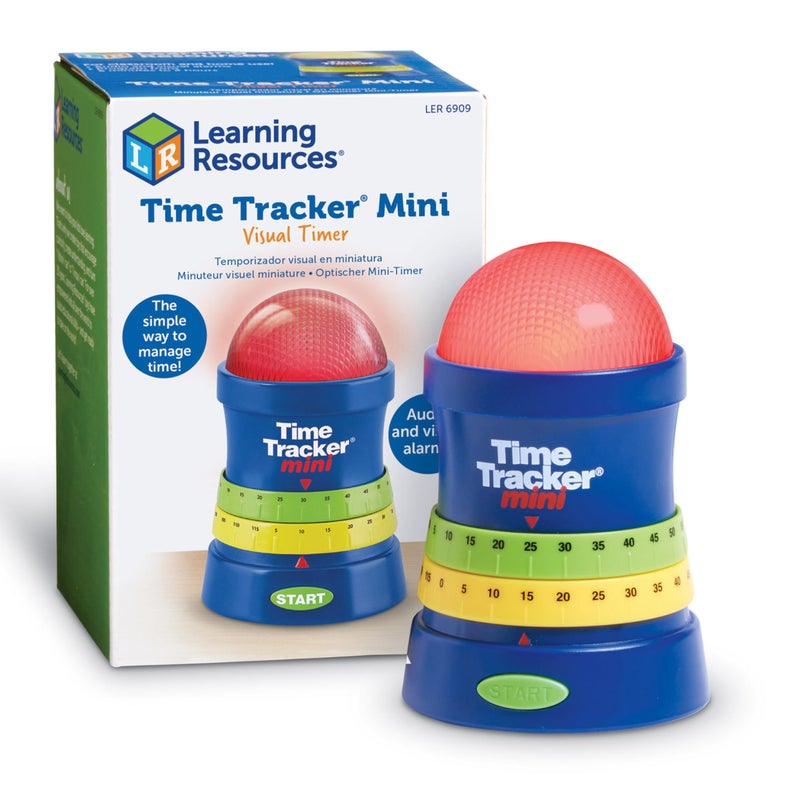 Learning Resources Time Tracker Mini Visual Timer, Classroom Timer, Hand Washing Timer, Auditory and Visual Cue, Ages 3+ - Image 1