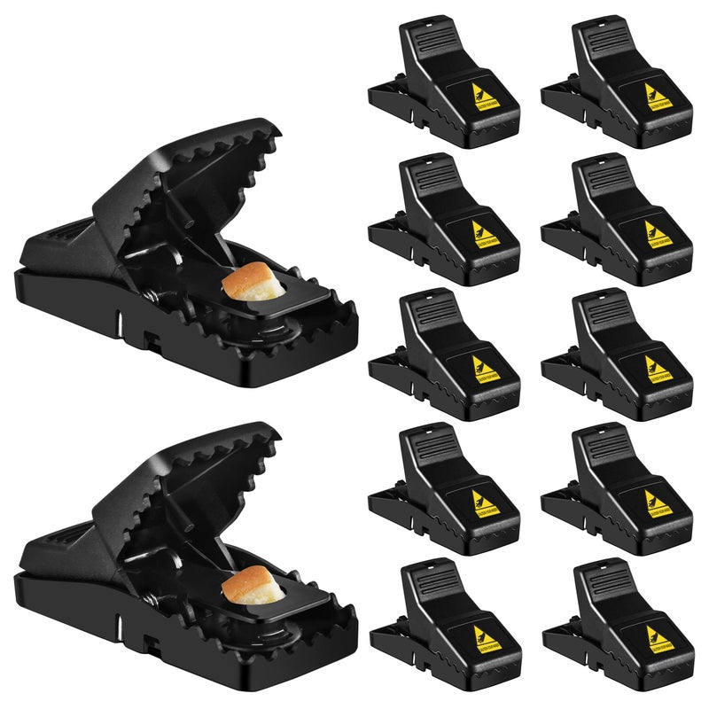 Feeke Mouse Trap, 12 Pack Mouse-Traps-Indoor-for-Home Quick Effective Sanitary Safe Mouse Catcher for Family and Pet - Image 1