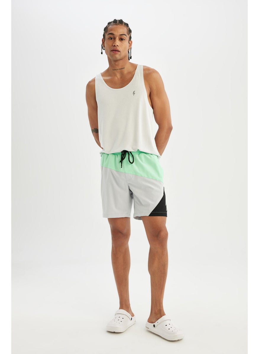 DeFacto Man DeFactoFit Regular Fit Printed Flexible Swim Shorts  - Image 1
