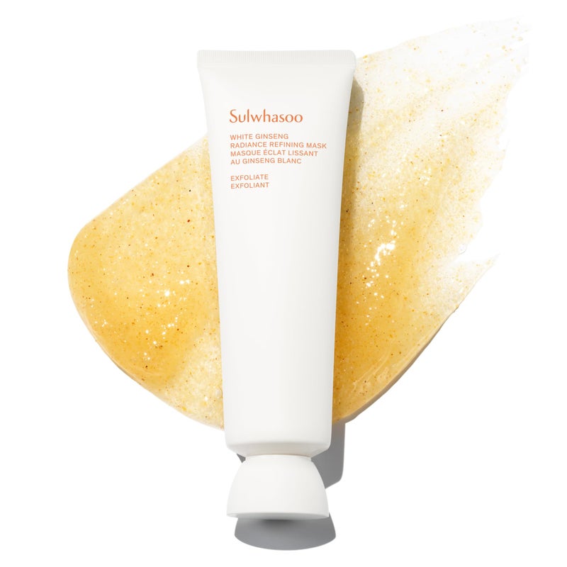 Sulwhasoo White Ginseng Radiance Refining Mask  Korean Skincare Hydrates Smooths  Exfoliates Ginseng and Honey InShower 5Minute Scrub  405 fl oz