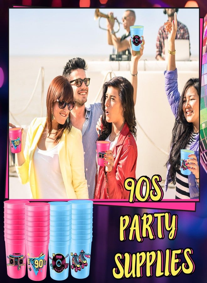 Funnymoom 24 Pcs 90s Theme Cups 16 oz Reusable Thick Retro Disco Party - Image 5