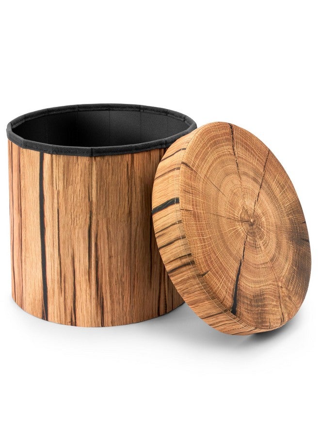 Sorbus Sorbus Tree Stump Stool, Toy Storage Ottoman 15 Inch Fake tree stumps Log Stool Storage, Artificial Tree Trunk, Perfect Footstool Kids Toy Chest, Rustic Log Cabin Decor Bench, Pedestal, Side End Table - Image 1
