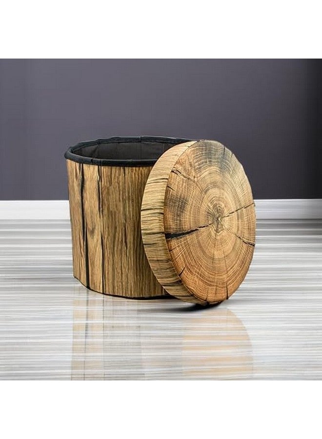 Sorbus Sorbus Tree Stump Stool, Toy Storage Ottoman 15 Inch Fake tree stumps Log Stool Storage, Artificial Tree Trunk, Perfect Footstool Kids Toy Chest, Rustic Log Cabin Decor Bench, Pedestal, Side End Table - Image 5
